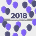 Happy New Years 2018 Ball Design Holiday