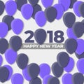 Happy New Years 2018 - 2017 Balloon Design Holiday