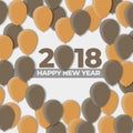 Happy New Years 2018 - 2017 Balloon Design Holiday
