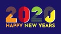 2020 Happy New Years Colorful Poster
