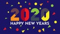 2020 Happy New Years Colorful Poster