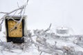 Happy New Years 2019. Winter celebration with alarm clock. Abstract Christmas composition Royalty Free Stock Photo