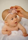 Happy newborn baby. Baby beauty care. Natural baby skin care. Beauty will save the world. There is nothing like a