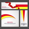 Happy North Ossetia independence day Banner and Background Set