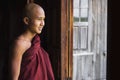 Happy Novice Buddhist Monk at Indein Village, Inle Lake, Myanmar