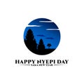 Happy Nyepi Day design Vector. background design