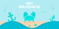 Happy oceans day minimal professional banner