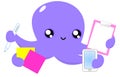Happy Octopus at work Royalty Free Stock Photo