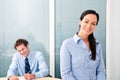 Happy office workers Royalty Free Stock Photo