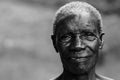 A happy old African woman with crinkle eyes
