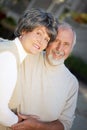 Happy older couple outdoors Royalty Free Stock Photo