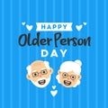 Happy Older Person Day Vector Design Illustration For Celebrate Moment