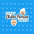 Happy Older Person Day Vector Design Illustration For Celebrate Moment