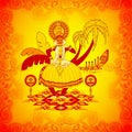 Happy Onam background in Indian art style Royalty Free Stock Photo