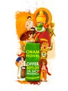 Happy Onam Big Shopping Sale Advertisement background