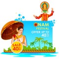 Happy Onam Big Shopping Sale Advertisement background