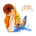 Happy Onam Festival Background Royalty Free Stock Photo