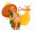 Happy Onam festival in Kerala. King Mahabali