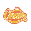 Happy Onam festival typography lettering