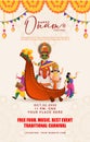 Happy Onam Festival Vertical Poster Template Royalty Free Stock Photo
