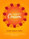 Happy onam - floral wreath template