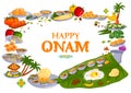 Happy Onam holiday festival background of Kerala South India