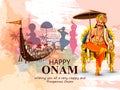 Happy Onam holiday for South India festival background