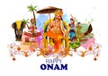 Happy Onam holiday for South India festival background