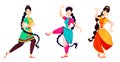 Happy Onam. Indian women dancing