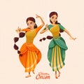 Happy Onam two beautiful dancers