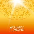 Happy Onam vector greeting card