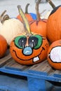 Happy Painted Pumpkin Face