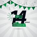 Happy Pakistan Independence Day 14 August Vector Template Design