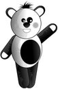 Happy panda cartoon isolated Royalty Free Stock Photo