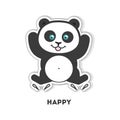 Happy panda sticker.