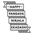 Happy Pandava Nirjala Ekadashi greeting emblem