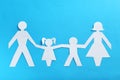 Happy paper family Royalty Free Stock Photo