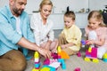 happy parents with cute little children Royalty Free Stock Photo