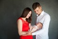 Happy parents holding their newborn baby girl Royalty Free Stock Photo