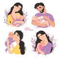 Young happy parents hug their newborn baby Royalty Free Stock Photo
