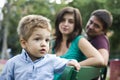 Happy parents and kid