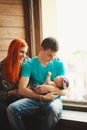 Happy parents with their newborn baby Royalty Free Stock Photo