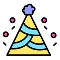 Happy party hat icon vector flat Royalty Free Stock Photo