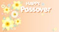 Happy Passover banner greeting card with Jewish Holiday traditional decoration vector illustration Judaica