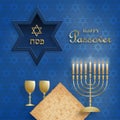 Happy Passover card, the Pessah Jewish holiday