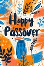 Happy Passover greeting card.