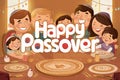 Happy Passover seder matzah celebration greeting card