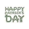 Happy Patrick`s Day lettering emblem. Celtic font letters. Natio