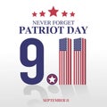 Happy Patriot Day Vector Illustration