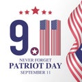 Happy Patriot Day Vector Illustration